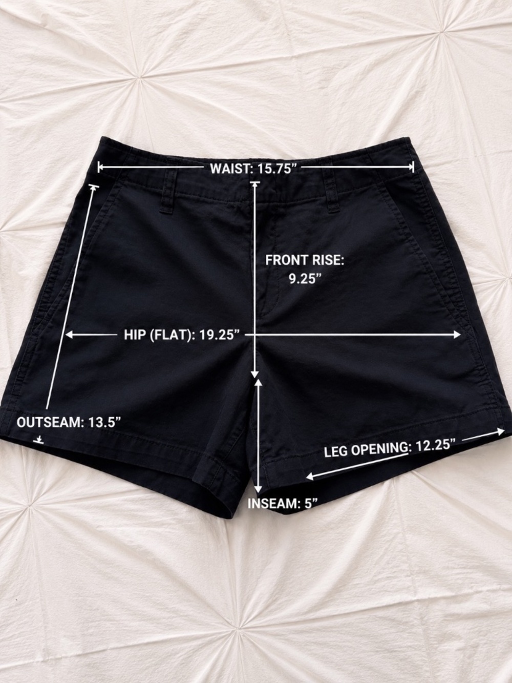 Gap Downtown Khaki Shorts Women’s 4 Petite Black Mid Rise Chino - Picture 7 of 9